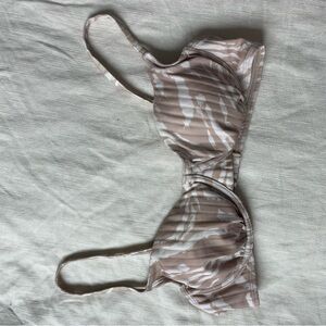 Wild Fable Beige Patterned Bikini Top